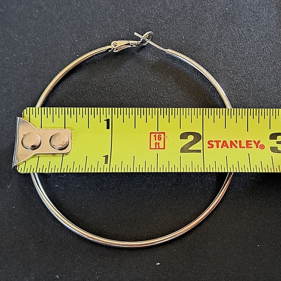 Sterling Silver Hoop Earrings - Picture 3 of 6